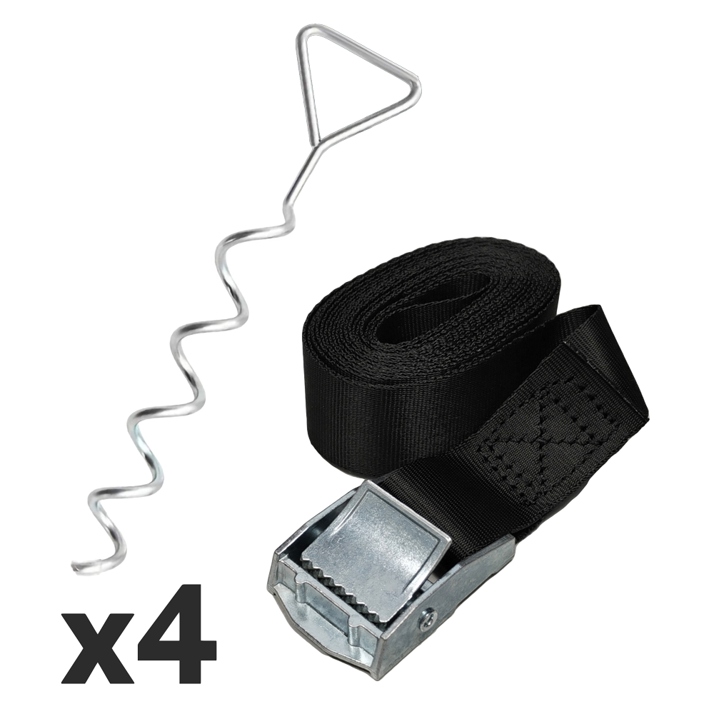 Trampoline anchoring kit